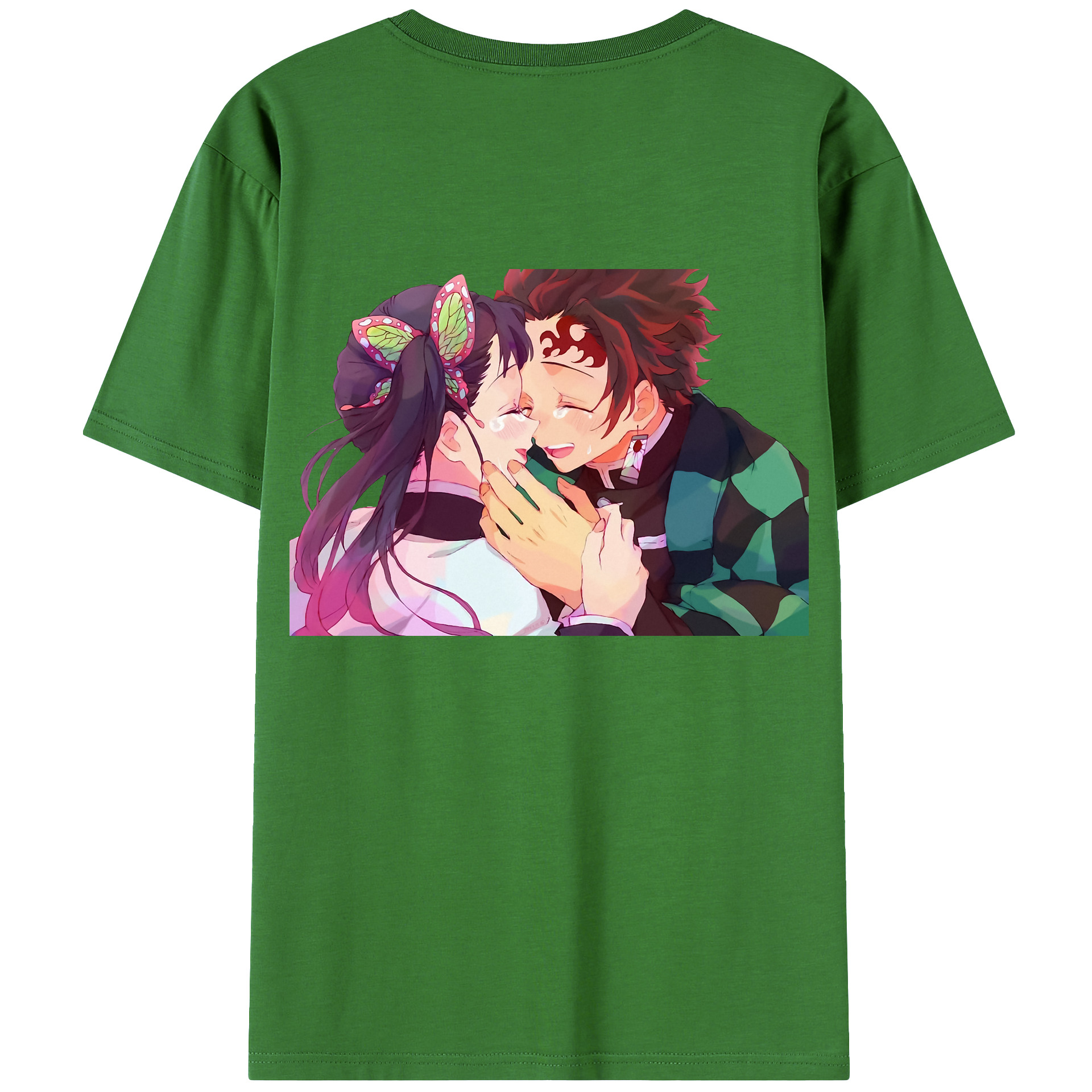 （画像用） 鬼滅の刃 竈門 炭治郎／かまど たんじろう Kamado Tanjirou レディース半袖Tシャツ(バックプリント)